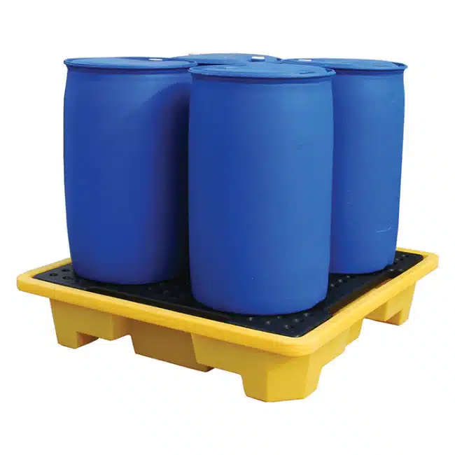 4 Drum 4-Way Entry Spill Pallet