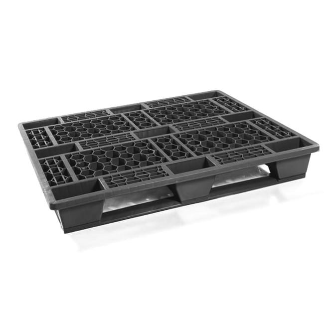 Nestable Plastic Pallet - SABS Approved - 1200 x 1000 mm - Black