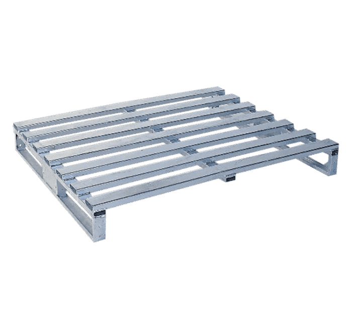 Slatted Steel Pallet - Metal - 120 x 100 x 15 cm